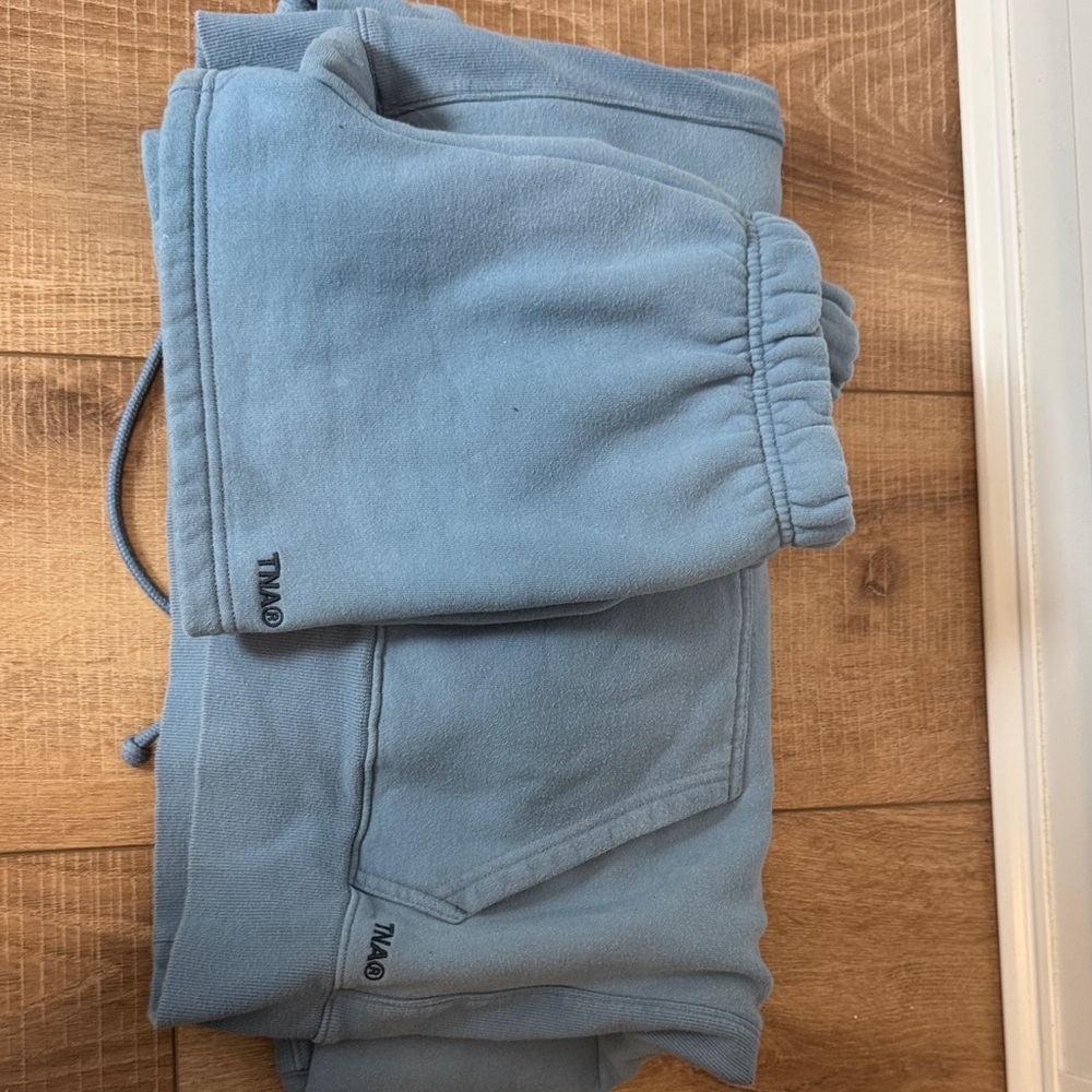 TNA Light Blue Sweatshirt and shorts